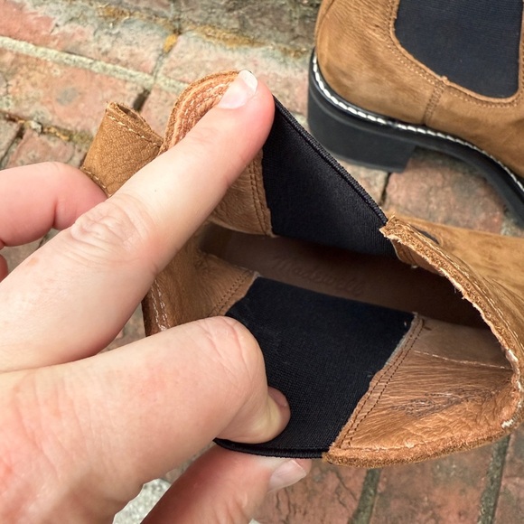 Madewell Brown Leather Boots Size 11M Women’s Boots Carina Platform Chelsea - Picture 11 of 11